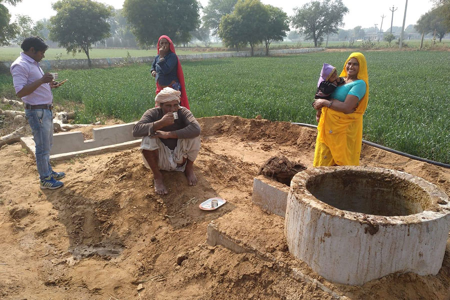 Biogas In The Process With Villagers