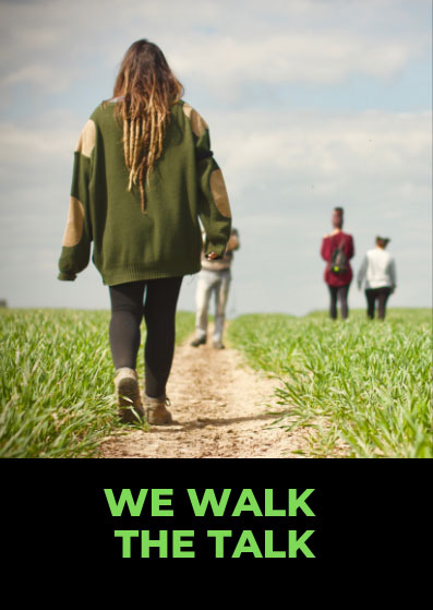 Poster We Walk The Talk Green