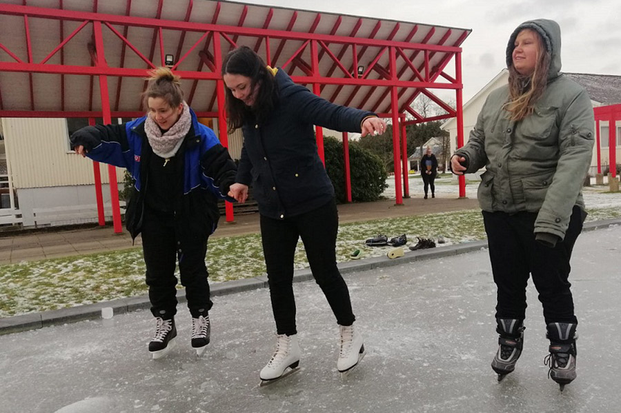 Challenging yourself by learning new skills - here ice skating