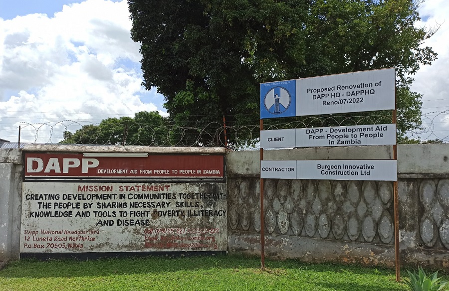 DAPP Zambia (National Headquarters Entrance)