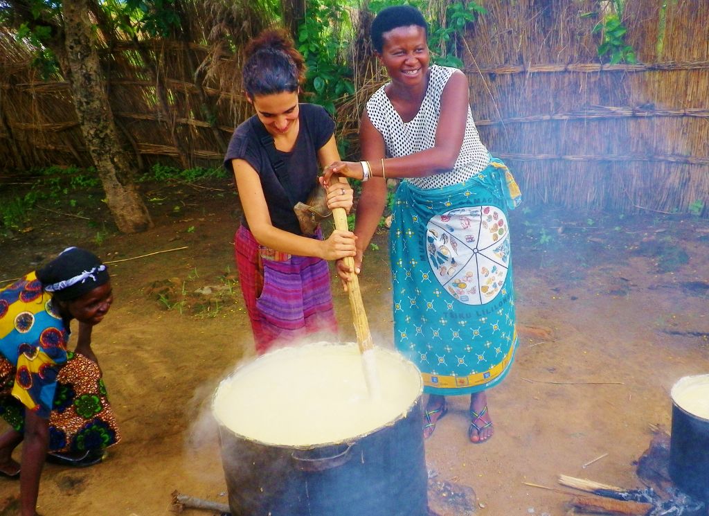 Making porridge is hard work